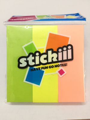 Giấy note Stickiii 3 mảnh màu